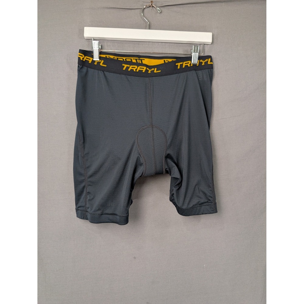 Trayl Mens Cycling Liner Shorts Padded Bike Underwear Gray Large